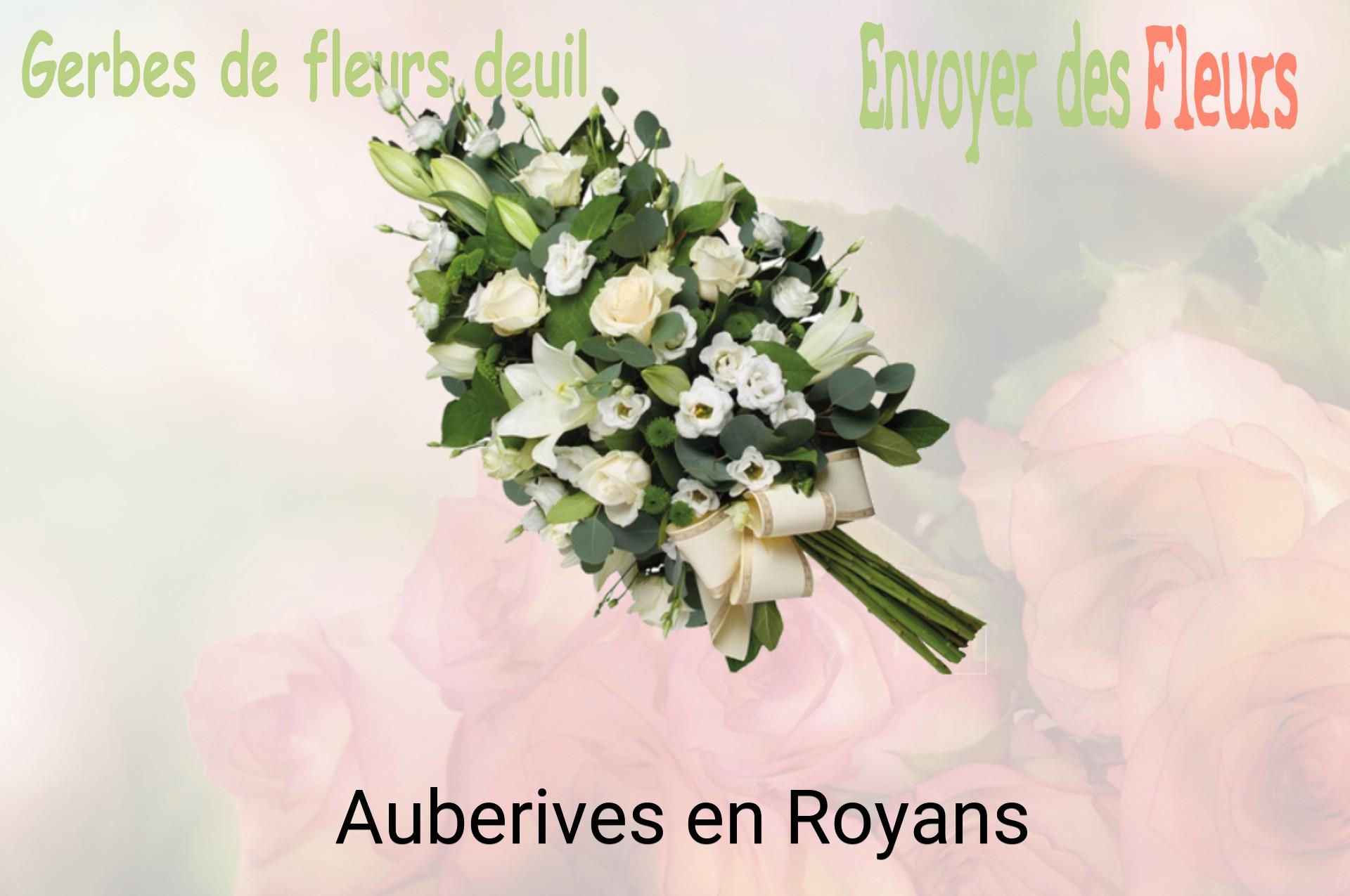 Gerbe de fleurs de deuil livrée à Auberives-en-Royans